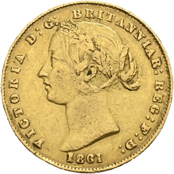 1861  Australia sovereign Victoria, 7,988 g .917 gull, 1/1+