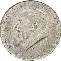 1929  Østerrike 2 schilling Billroth, 12 g .640 sølv, 01