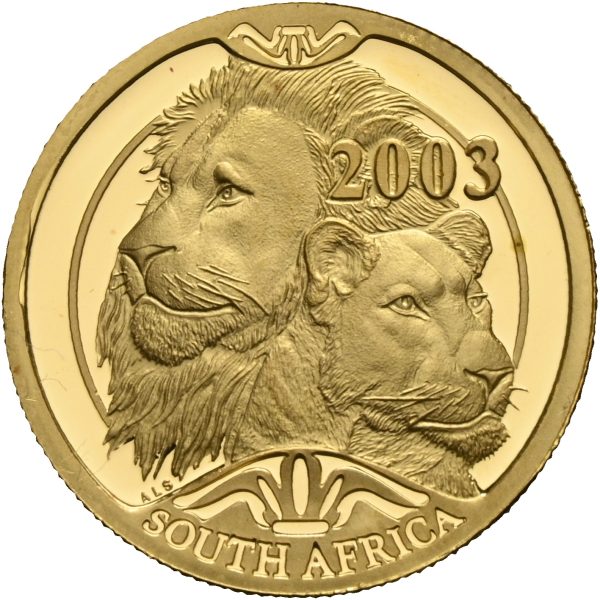 2003 Syd Afrika 50 rand, opplag 2600 stk., 1/2 oz .999 gull, 0
