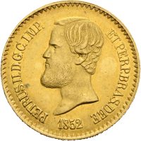 1852 Brasil 20.000 reis Pedro II, 17,92 g .917 gull, 01