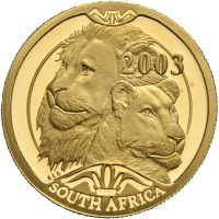 2003 Syd Afrika 20 rand, opplag 2799 stk., 1/4 oz .999 gull, 0
