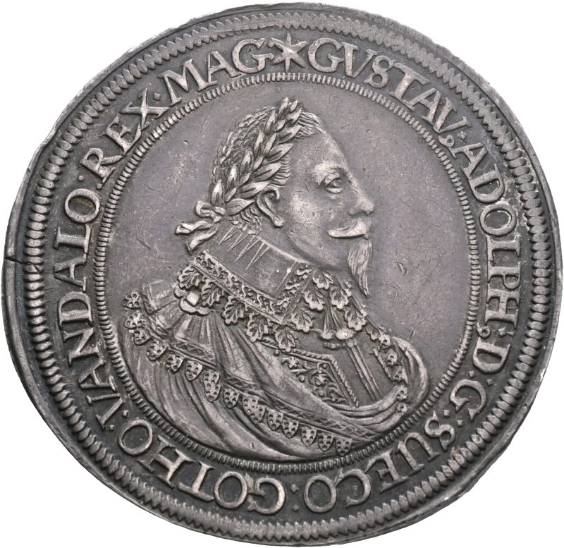1632 Svensk Nürnberg taler Gustav II Adolf.