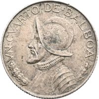1947 Panama 1/4 balboa, 6,25 .900 sølv, 1+/01