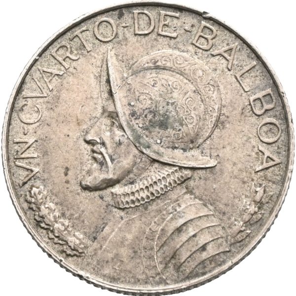 1947 Panama 1/4 balboa, 6,25 .900 sølv, 1+/01