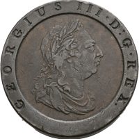 1797 England 2 penny George III (1760-1820), Cartwheel, 1+