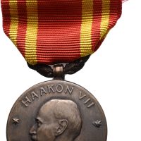 Haakon VII krigsmedaljen, Tostrup, 32 mm, bronse, 0/01