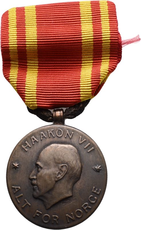 Haakon VII krigsmedaljen, Tostrup, 32 mm, bronse, 0/01