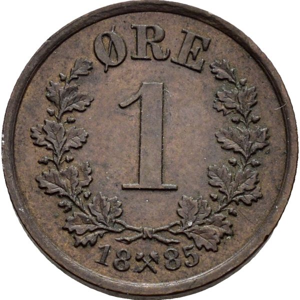 1885 1 øre Oscar II, 01