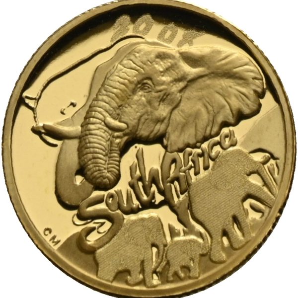 2008 Sør-Afrika 10 rand, 1/10 oz .999 gull, 0