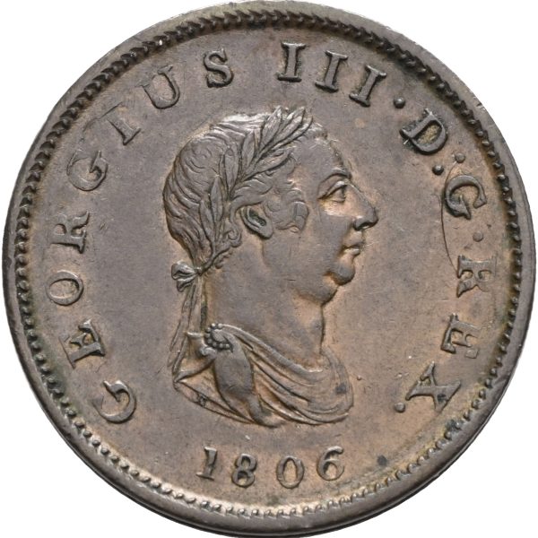 1806 England farthing George III, 01