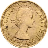 1957 England sovereign Elizabeth II, 7,98 g .917 sølv, 01