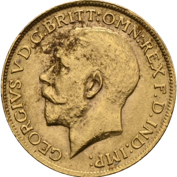 1915 England sovereign George V, 7,32 g gull, 1+/01