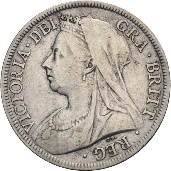 1900 England 1/2 crown Victoria, 14,14 g .925 sølv, 1