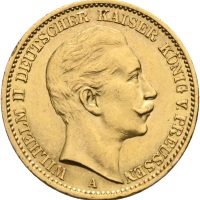1911 A Preussen 20 mark Wilhelm II, 7,965 g .900 gull, 1+/01
