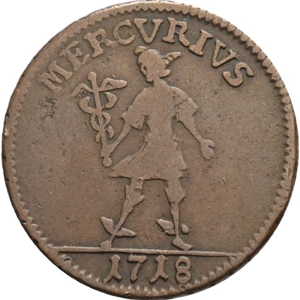 1718 Sverige daler SM Karl XII, Merkur, 1