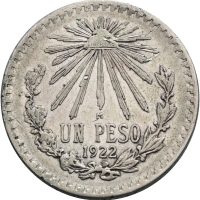 1922 Mexico peso, 1/1+