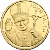 2005 Samoa 10 tala Jan Paul II, 1,24 g .999 gull, 0