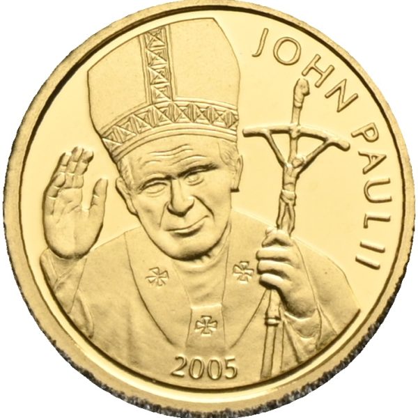 2005 Samoa 10 tala Jan Paul II, 1,24 g .999 gull, 0