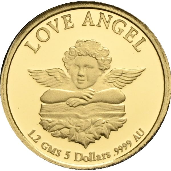 1997 Cook Islands 5 dollars Elizabeth II, 1,2 g .9999 gull, proof