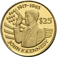 1994 Niue 25 dollars, J.F. Kennedy, 0