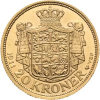 1911 Danmark 20 kroner Frederik VIII, 01