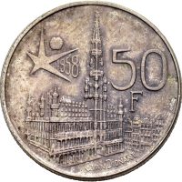 1958 Belgia 50 francs, 0/01