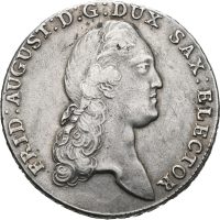 1782 Sachsen konvensjonstaler Friedrich August, renset, 1