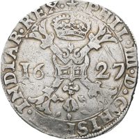 1627 Spansk Nederland patagon Filip IV, riper, graffiti, 1/1-