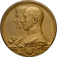 1929 Spania Verdens utstilling Alfonso XIII, 49,9 mm, forgylt sølv, 0/01
