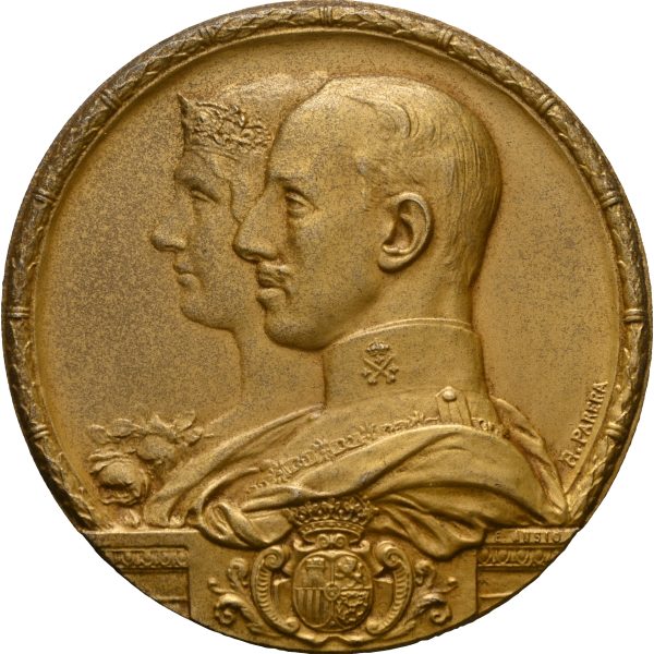 1929 Spania Verdens utstilling Alfonso XIII, 49,9 mm, forgylt sølv, 0/01