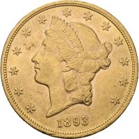 1893 USA 20 dollars Philadelphia, 1+/01