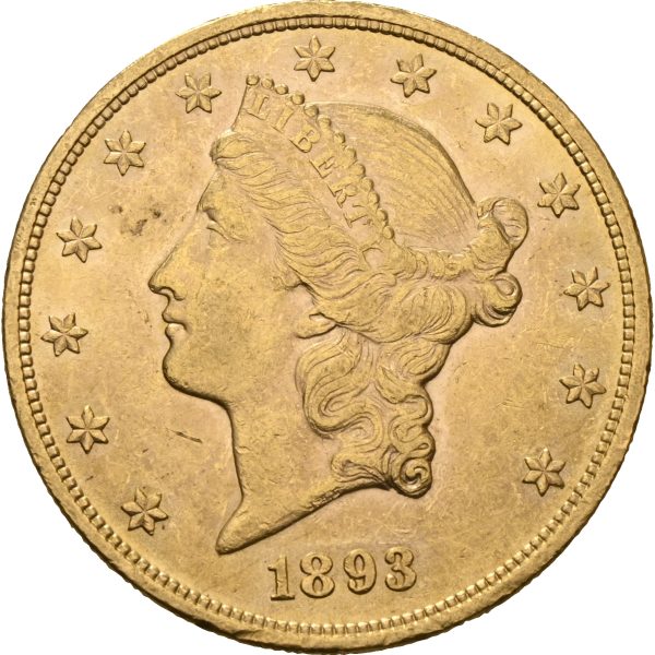 1893 USA 20 dollars Philadelphia, 1+/01