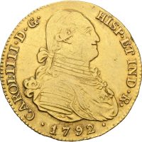1792 M Spania 4 escudos Carl IV, Madrid, 1+