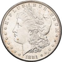 1881 S USA dollar, San Francisco, 0/01