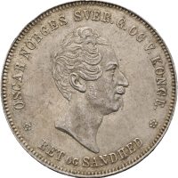 1850 speciedaler Oscar I, 1+/01