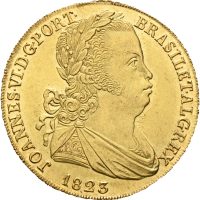 1823 Portugal 1 peça/ 6400 reis João VI, Lisboa, 0/01