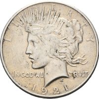 1921 USA Peace dollar, Philadelphia, 1/1+