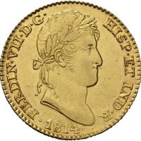 1814 M Spania 2 escudos Ferdinand VII, Madrid, 1+