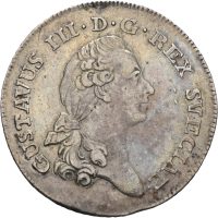 1787 Sverige 1/3 riksdaler Gustav III, 1+