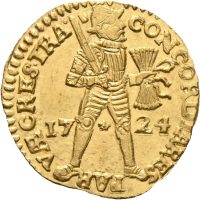 1724 Utrecht dukat, ex. Rundeskaten, 01