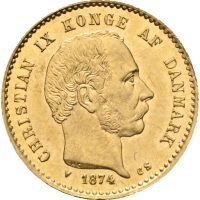 1874 Danmark 10 kroner Christian IX, 01
