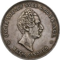 1850 speciedaler Oscar I, 1+
