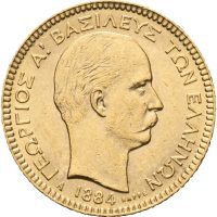 1884 Hellas 20 drachmai George I, 01