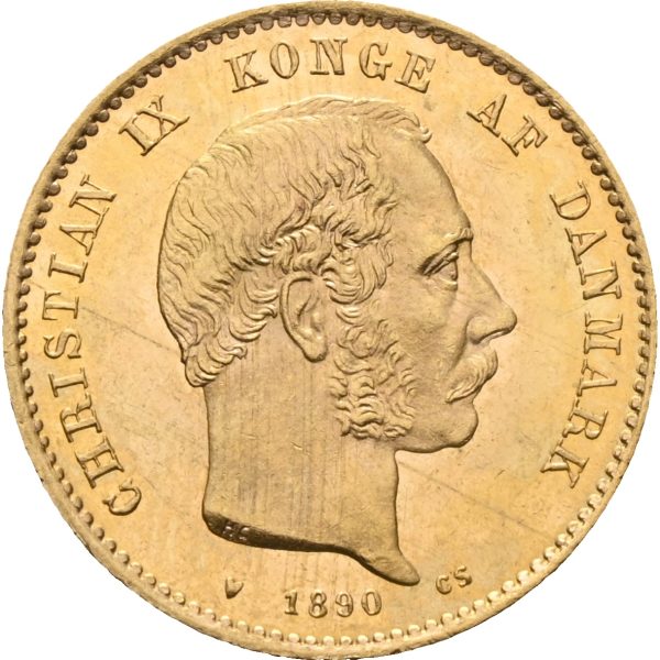 1890 Danmark 20 kroner Christian IX, 0/01