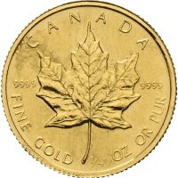 1987 Canada 10 dollars Elizabeth II, 1/4 oz .999 gull, 0