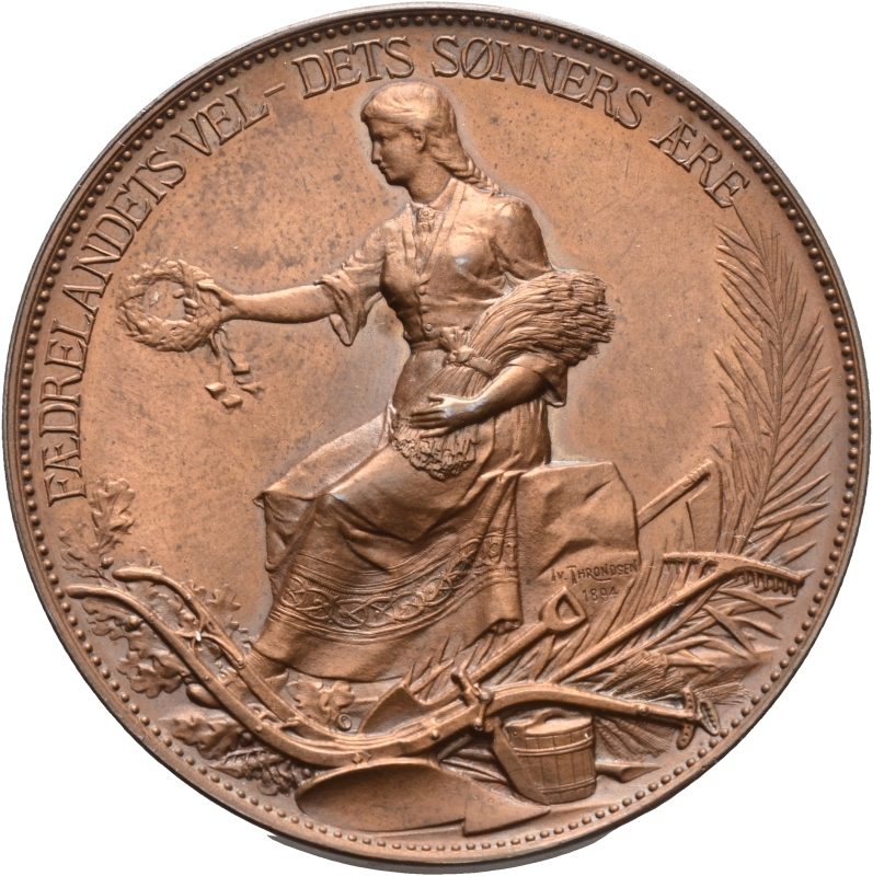 Jarlsberg og Laurvigs Amt Landhusholdningsselskab, I. Throndsen, 43 mm, bronse, 0