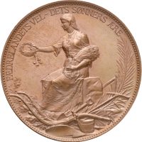 Akershus Amts Landhusholdningsselskap, Throndsen, 43 mm, bronse, 0/01