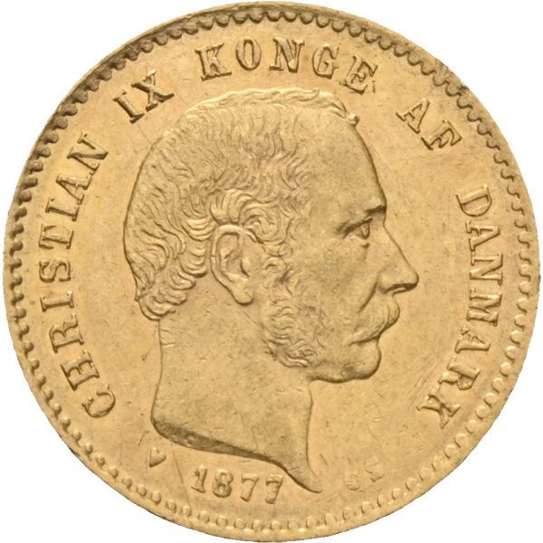 1877 Danmark 20 kroner Christian IX, 1+/01