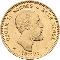 1877 10 kroner Oscar II, 0/01