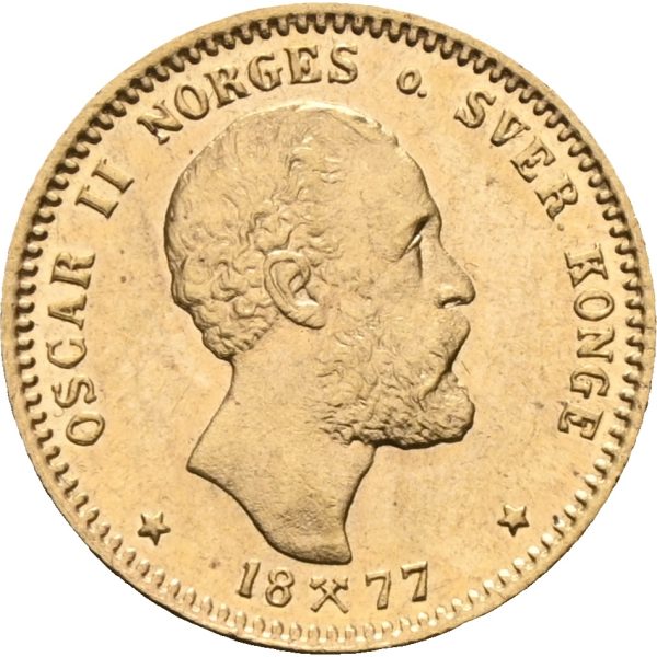 1877 10 kroner Oscar II, 0/01